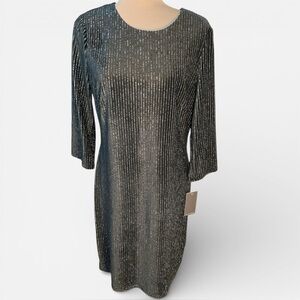 Julia Jordan NWT metallic velvet cocktail dress —size 12 holiday party night-out
